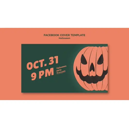 Happy halloween facebook cover template