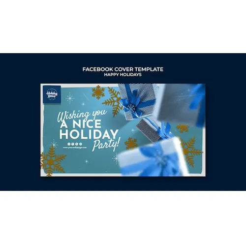 Happy holidays celebration facebook cover