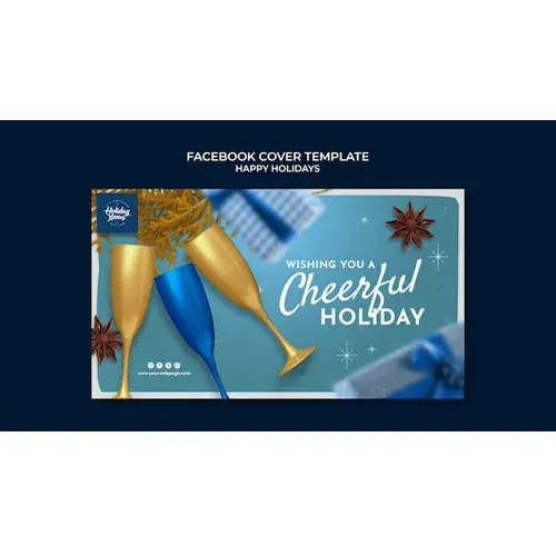 Happy holidays celebration facebook cover
