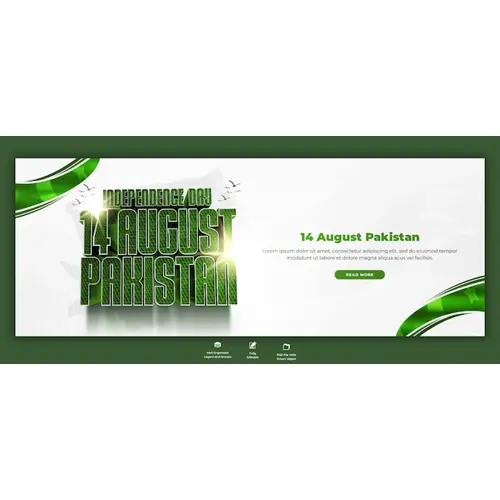 Happy independence day Pakistan Facebook cover or banner template