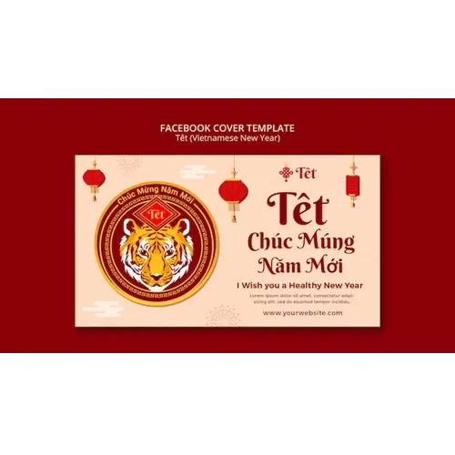 Happy têt celebration facebook cover