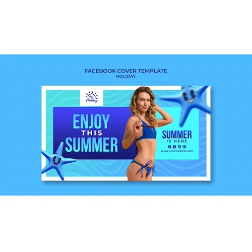 Holiday relaxation facebook cover template