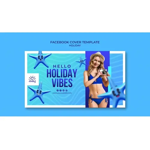 Holiday relaxation facebook cover template