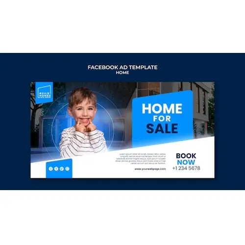 Home interior facebook template
