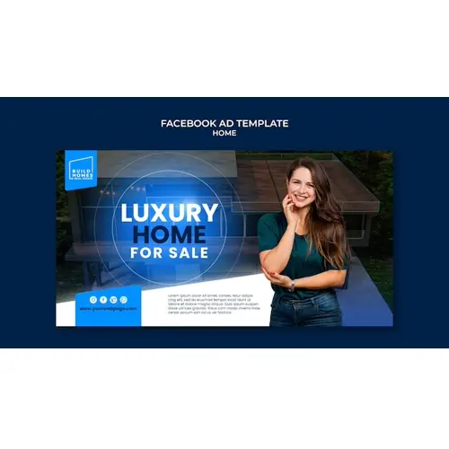 Home interior facebook template