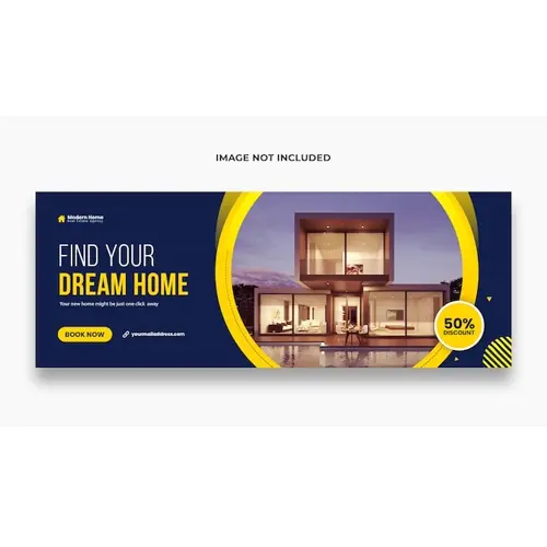 Home sale facebook cover or web banner template