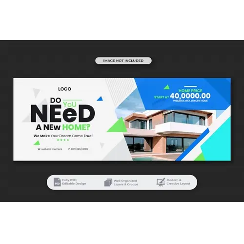 Home sale facebook cover or web banner template