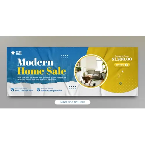 Home sale social media facebook cover banner template