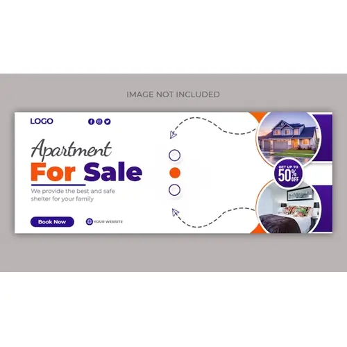 Home sale social media and facebook cover post template
