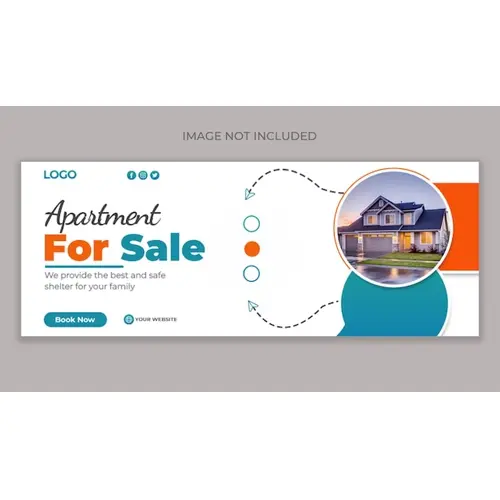Home sale social media and facebook cover post template