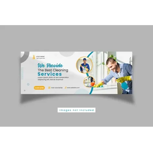 House cleaning service facebook cover or social media design