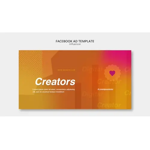 Influencer content facebook template