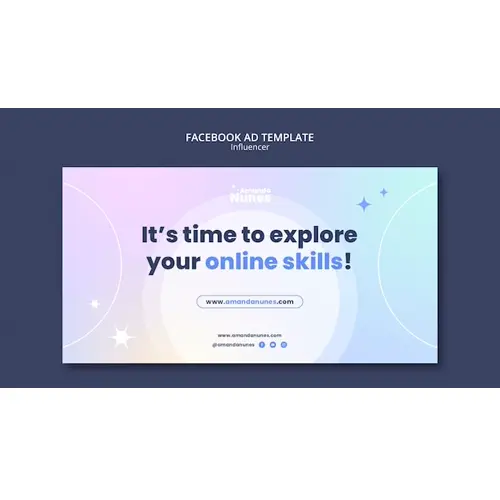 Influencer facebook ad design template
