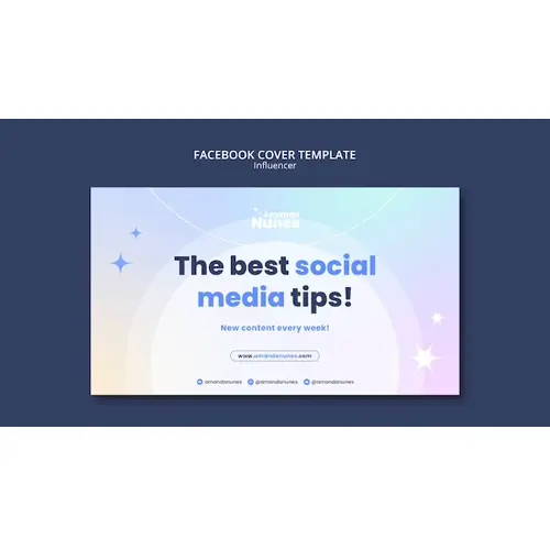Influencer facebook cover design template