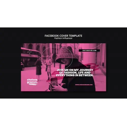 Influencer facebook cover template design