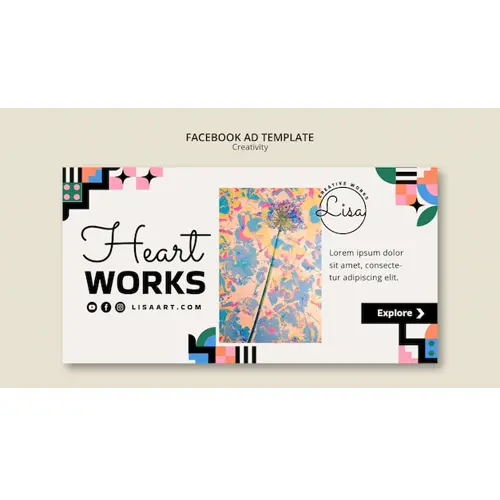 Influencer facebook cover template design