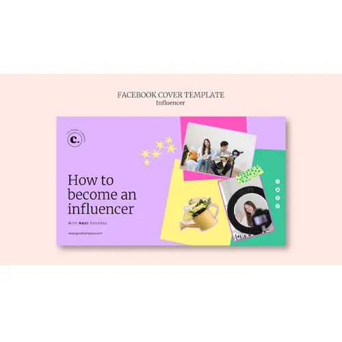 Influencer job facebook cover template