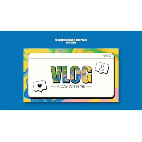 Influencer lifestyle facebook cover template