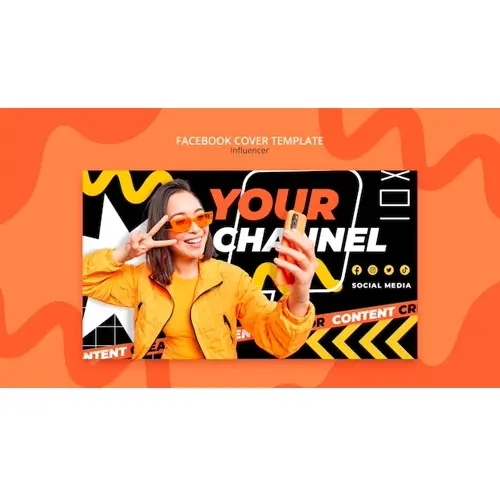 Influencer lifestyle facebook cover template