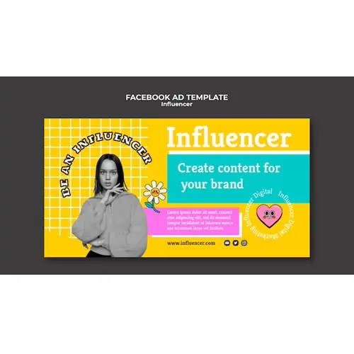 Influencer lifestyle facebook template
