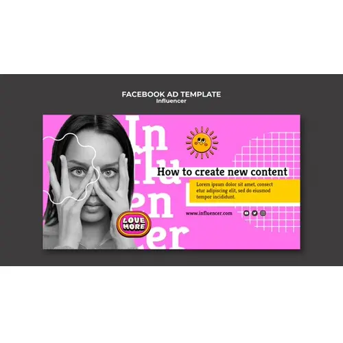Influencer lifestyle facebook template