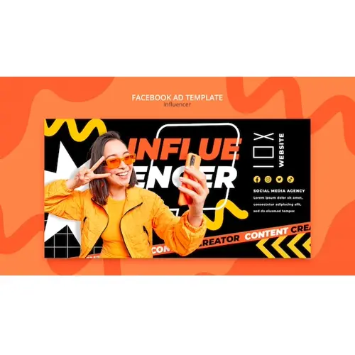 Influencer lifestyle facebook template