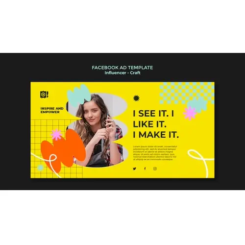 Influencer lifestyle facebook template