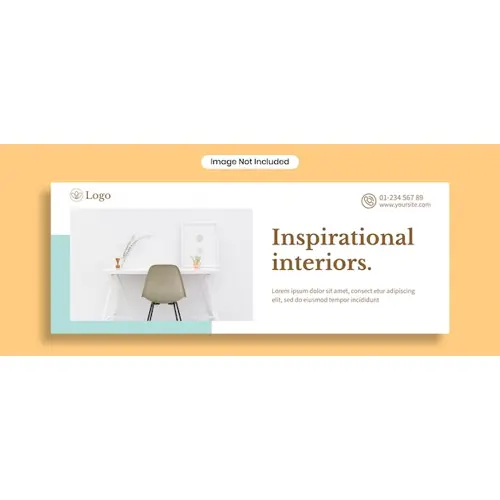 Inspirational interiors facebook cover template