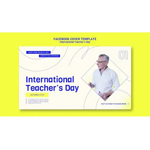 International teacher's day facebook cover
