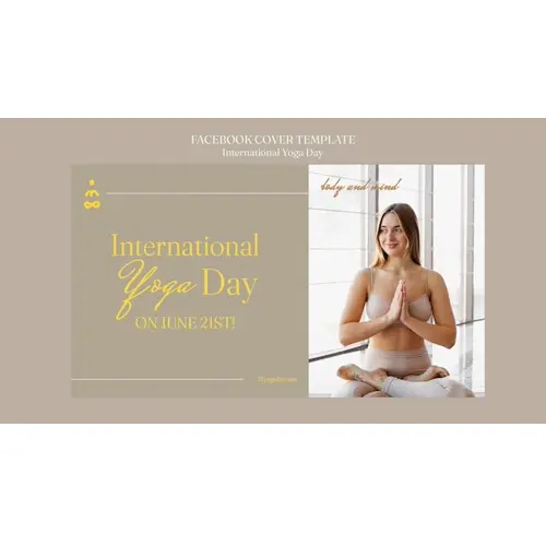 International yoga day facebook cover template