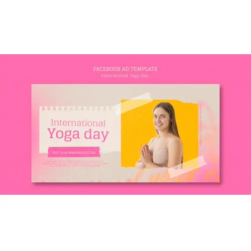 International yoga day facebook template