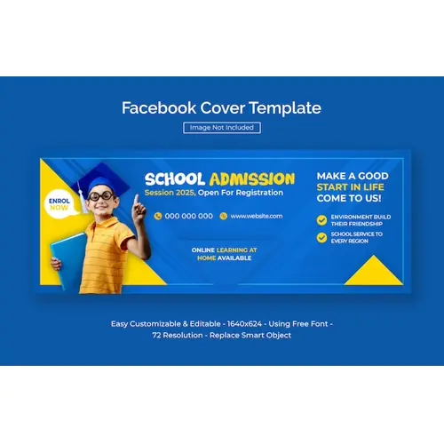 Kid school admission facebook cover