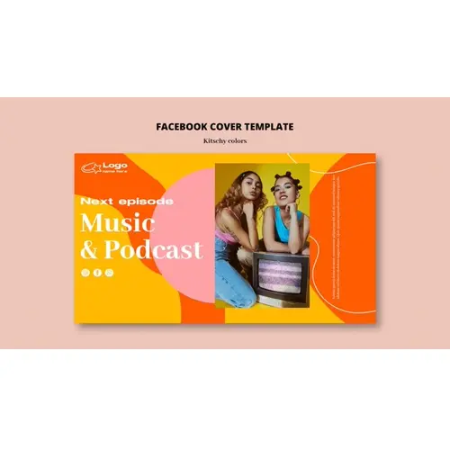 Kitschy colors style facebook cover