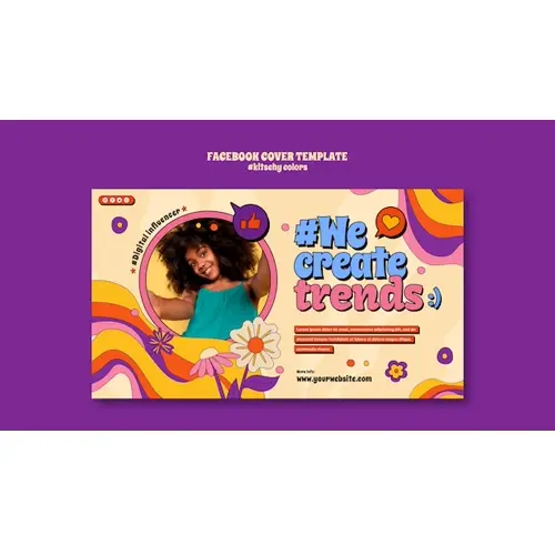 Kitschy colors style facebook cover