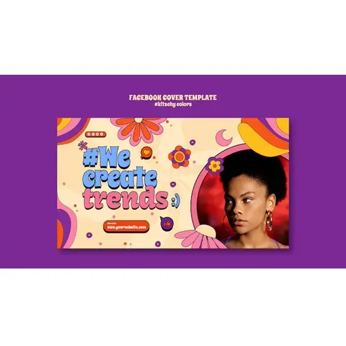Kitschy colors style facebook cover