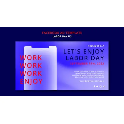 Labor day facebook ad template design