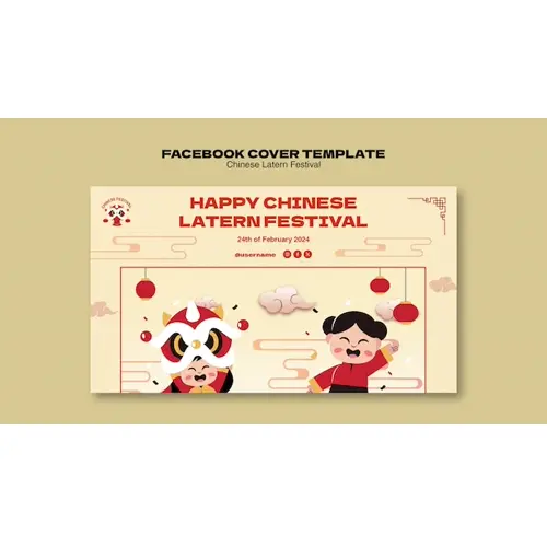 Lantern festival facebook cover template