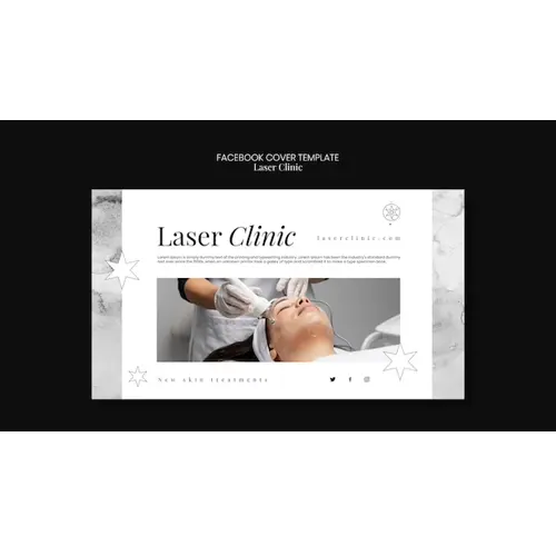 Laser clinic facebook cover template
