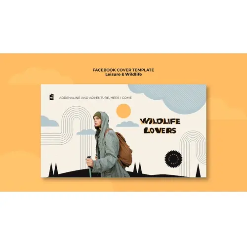 Leisure and wildlife facebook cover template