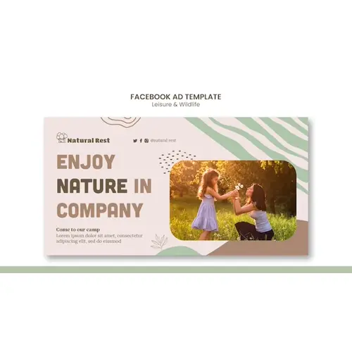 Leisure and wildlife facebook template