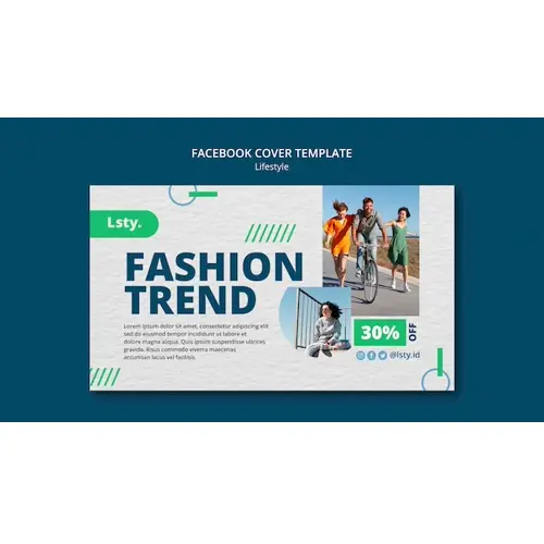 Lifestyle concept facebook cover template