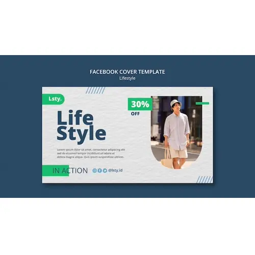 Lifestyle concept facebook cover template