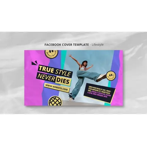 Lifestyle concept facebook cover template