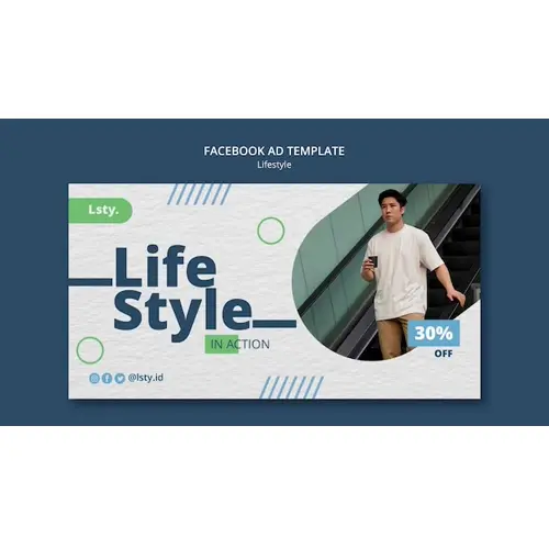Lifestyle concept facebook template