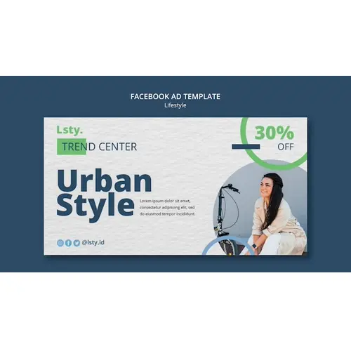 Lifestyle concept facebook template
