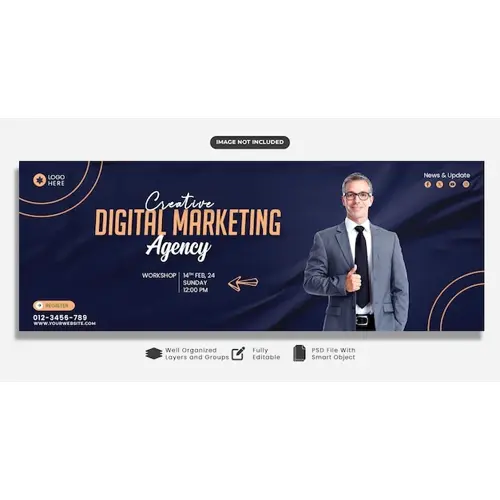 Live Session Social Media Banner Facebook Cover Template