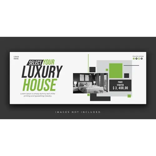 Luxury House facebook cover banner template