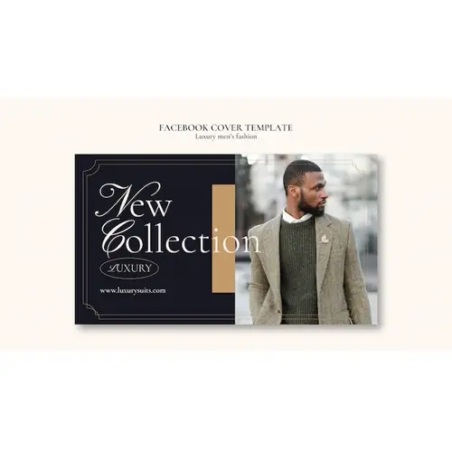 Luxury men's fashion facebook cover template