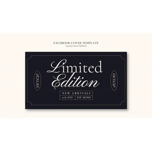Luxury men's fashion facebook cover template