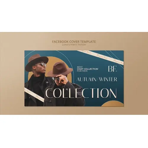 Luxury men's fashion facebook cover template